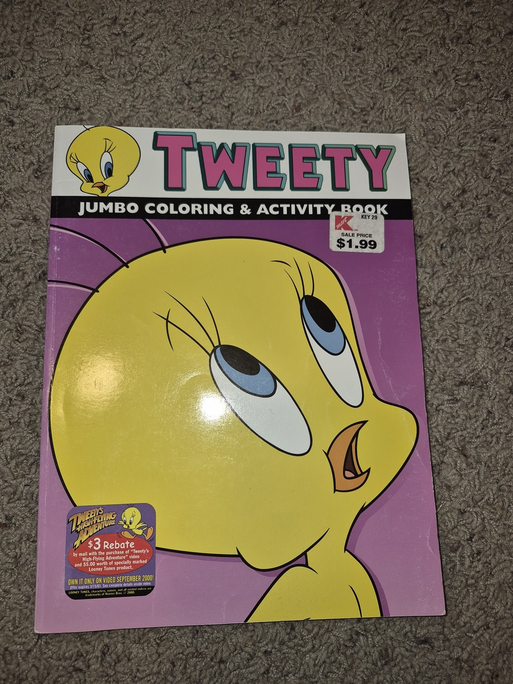 Warner Bros. Tweety Jumbo Coloring & Activity Book - Pink and Yellow